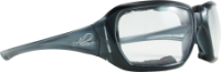 BANDIT III SAFETY GLASSES ALLURE BLACK WITH SMOKE ANTIFOG LENS